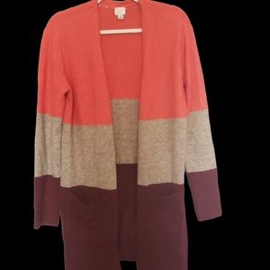 Color Block Knit Cardigan
